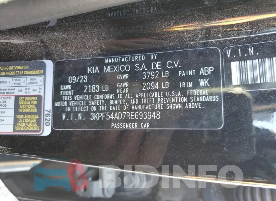 3KPF54AD7RE693948 Photo# 12