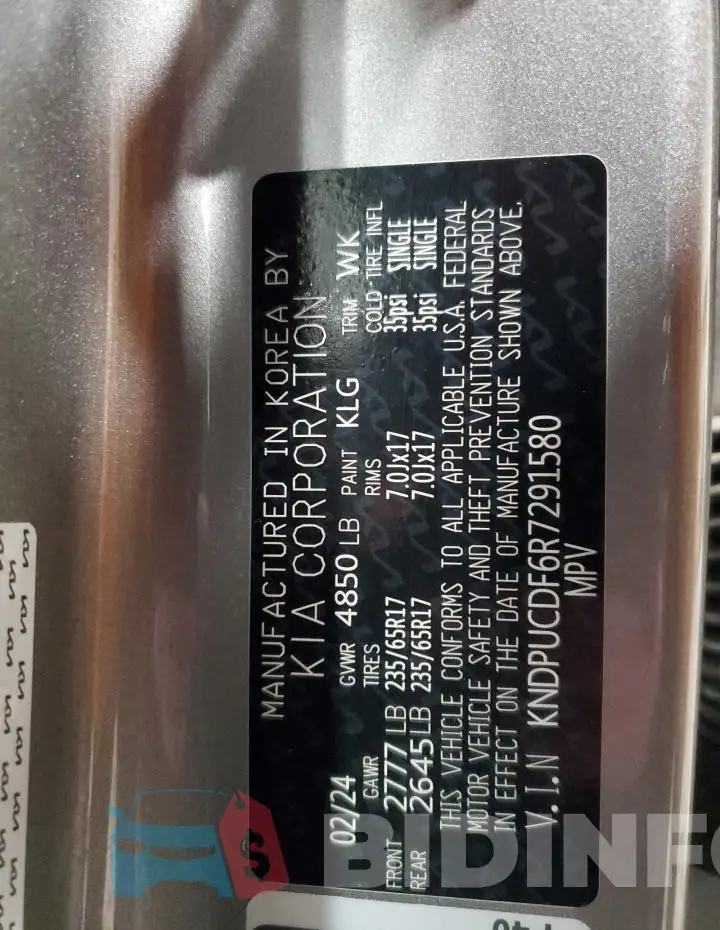 KNDPUCDF6R7291580 Photo# 14