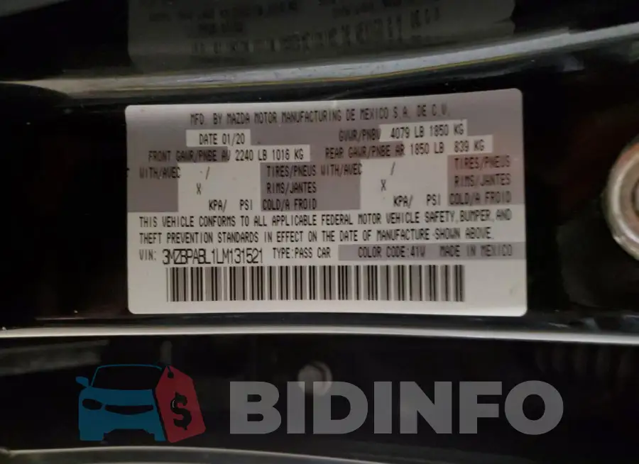 3MZBPABL1LM131521 Photo# 12