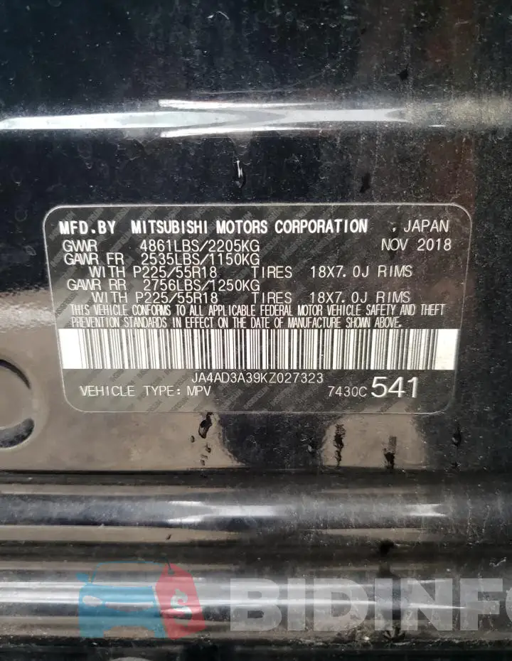 JA4AD3A39KZ027323 Photo# 14