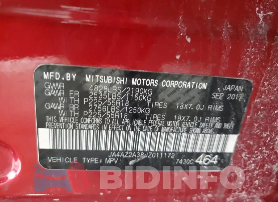 JA4AZ2A38JZ011172 Photo# 13