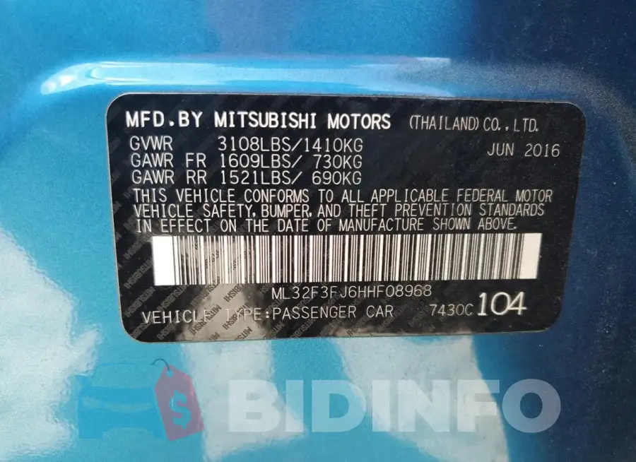 ML32F3FJ6HHF08968 Photo# 12