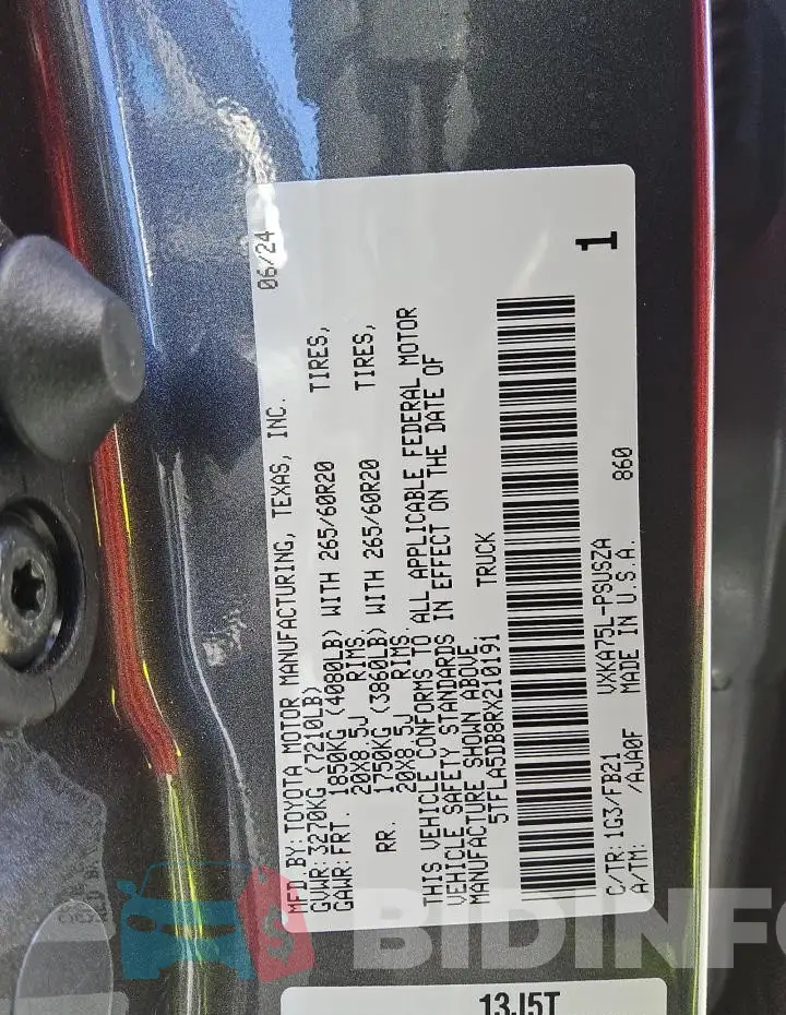 5TFLA5DB8RX210191 Photo# 13