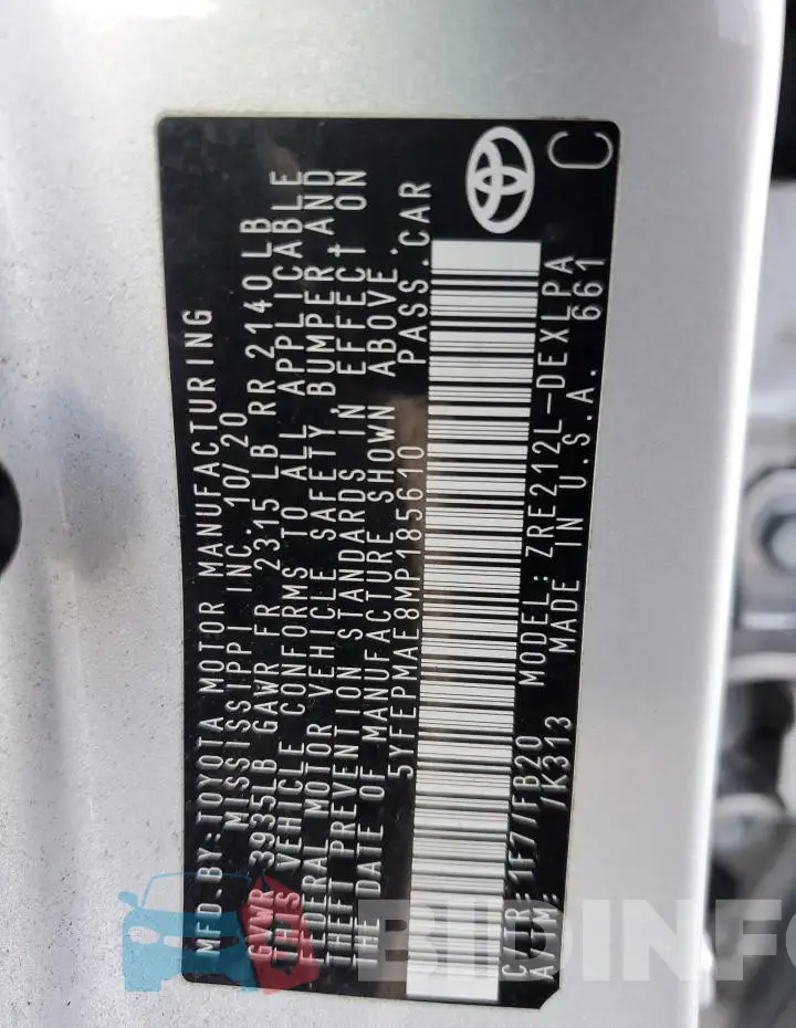 5YFEPMAE8MP185610 Photo# 13