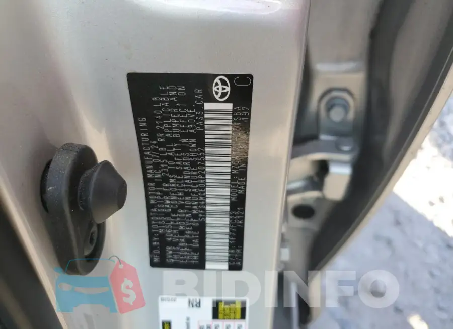 5YFS4MCE0RP207552 Photo# 12