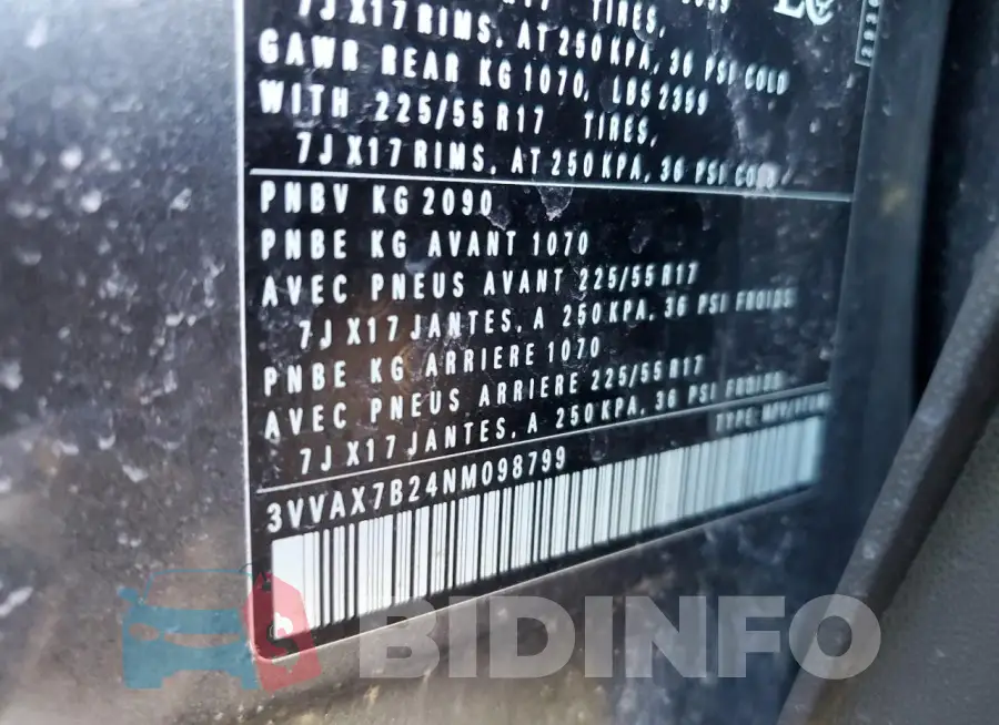 3VVAX7B24NM098799 Photo# 12