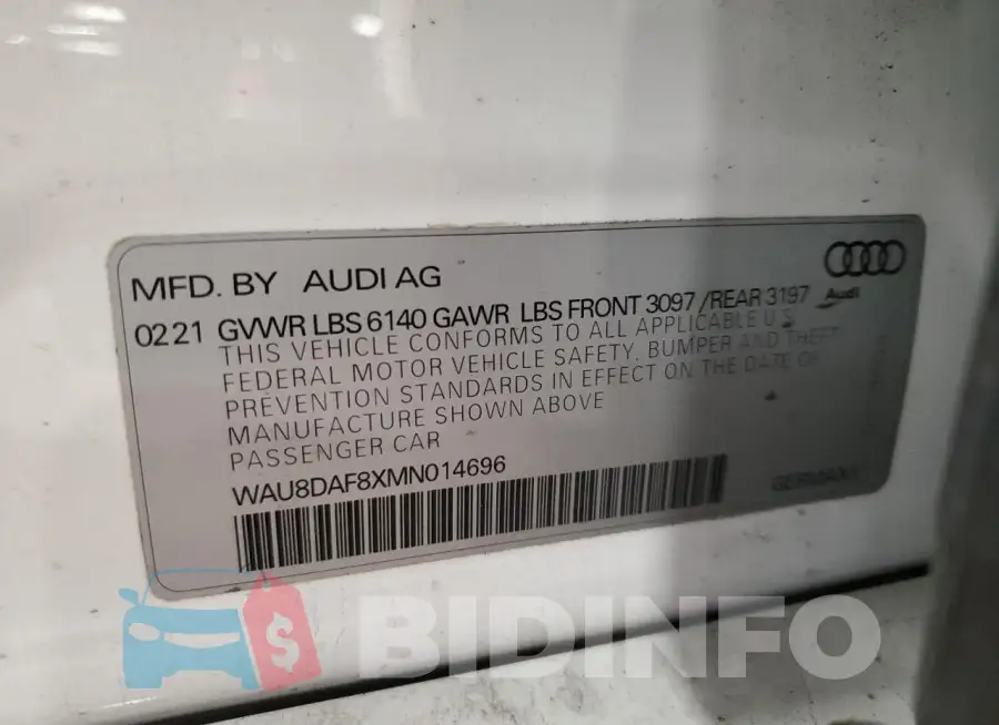 WAU8DAF8XMN014696 Photo# 12