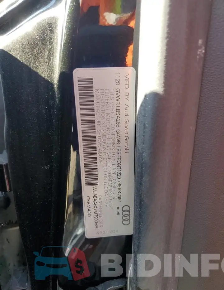 WUABAAFX7M7900586 Photo# 13