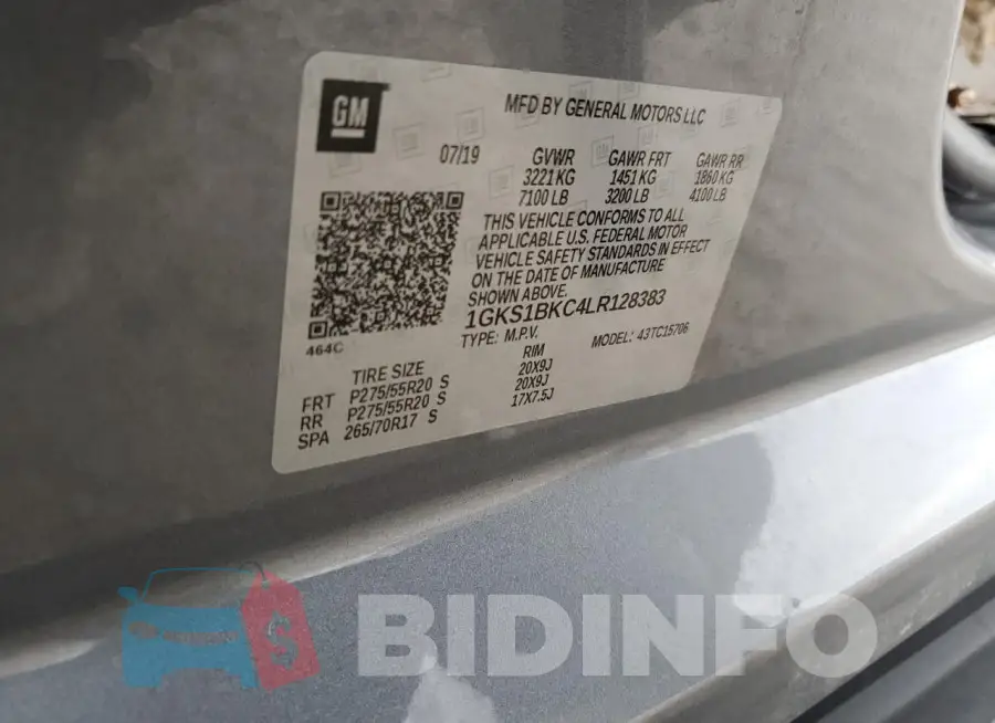 1GKS1BKC4LR128383 Photo# 13