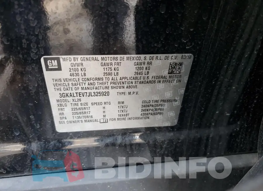 3GKALTEV7JL325920 Photo# 14