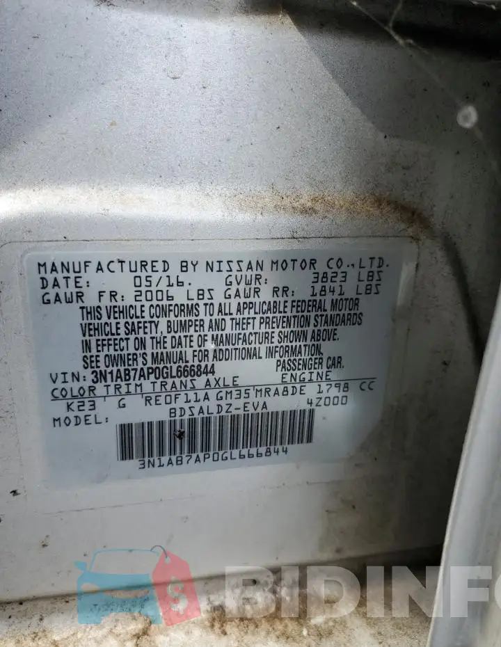 3N1AB7AP0GL666844 Photo# 12