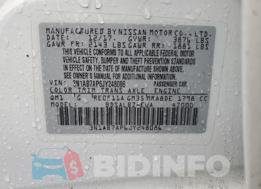 3N1AB7AP6JY248086 Photo# 12