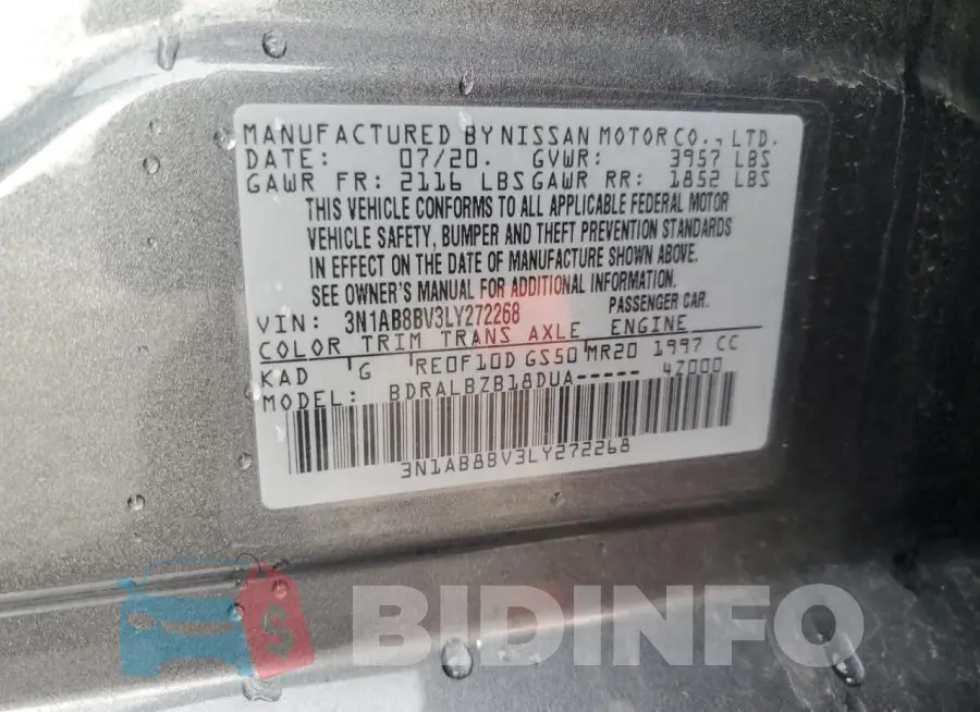 3N1AB8BV3LY272268 Photo# 12