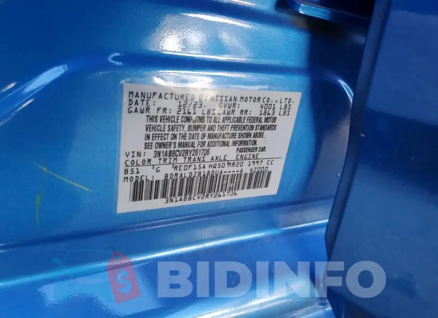 3N1AB8CV2RY261706 Photo# 12