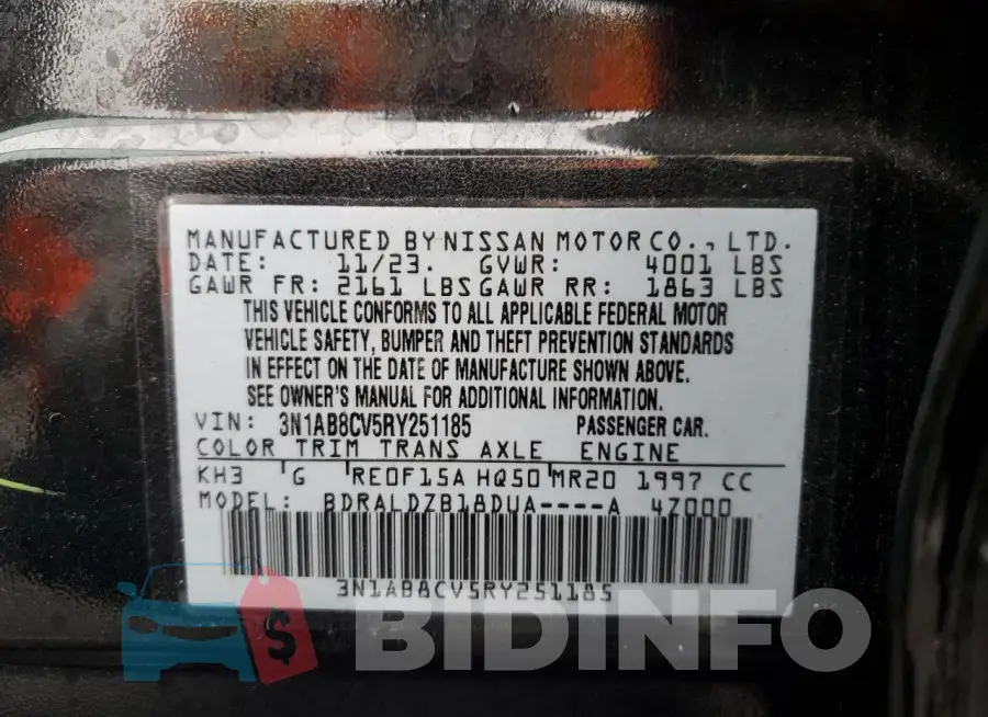 3N1AB8CV5RY251185 Photo# 12