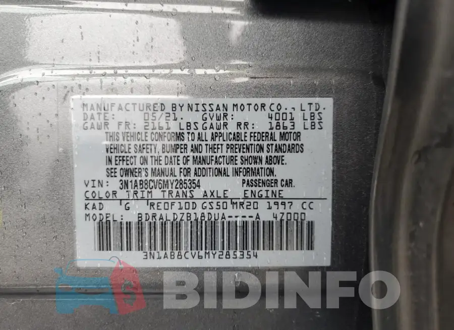 3N1AB8CV6MY285354 Photo# 12