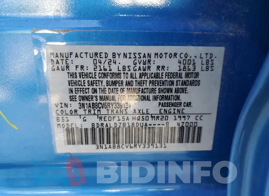 3N1AB8CV6RY339131 Photo# 13