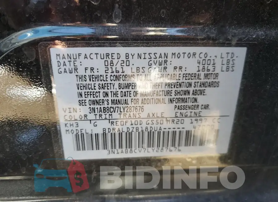 3N1AB8CV7LY287676 Photo# 12