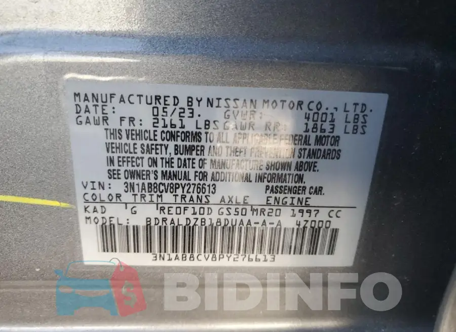 3N1AB8CV8PY276613 Photo# 12