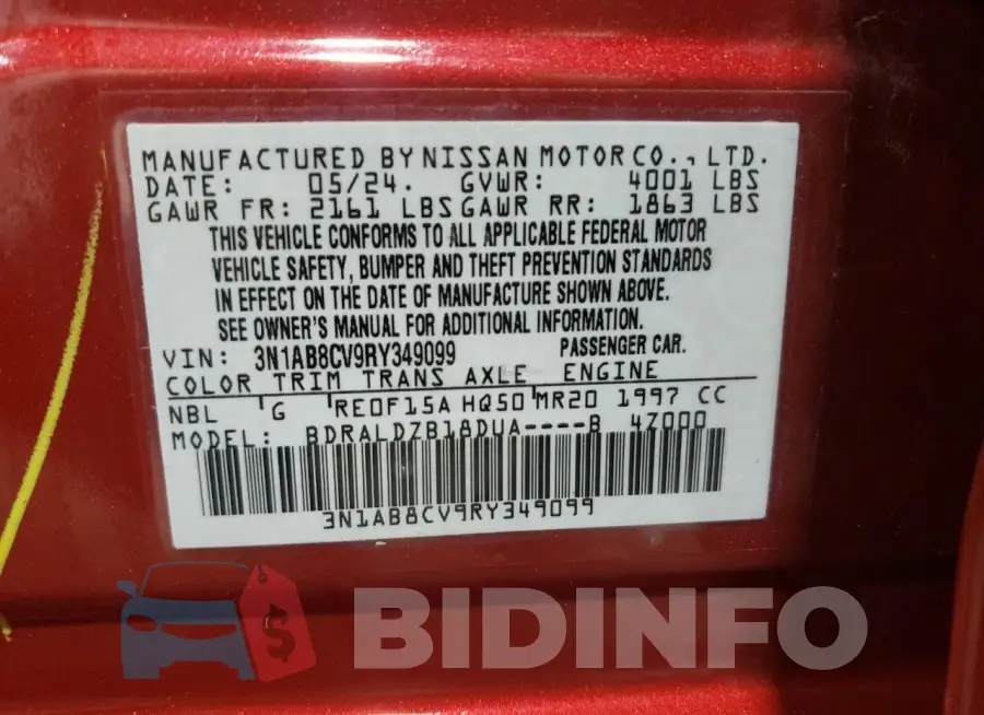 3N1AB8CV9RY349099 Photo# 12