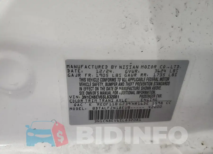 3N1CN8EV6SL832081 Photo# 12