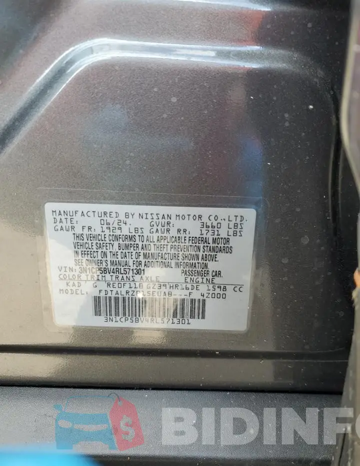 3N1CP5BV4RL571301 Photo# 13