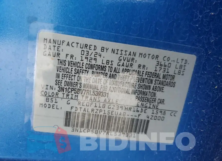 3N1CP5BV7RL539331 Photo# 12