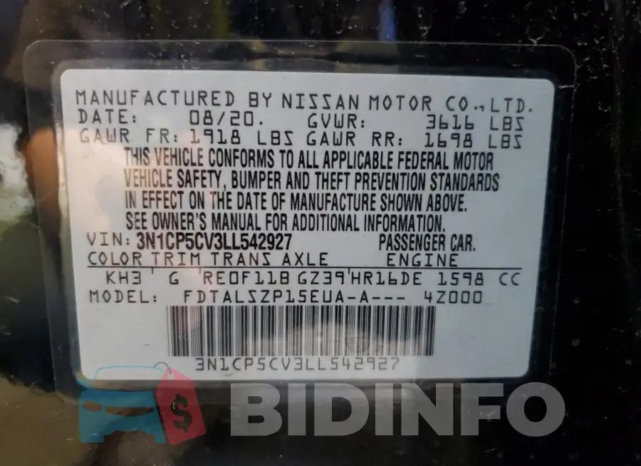 3N1CP5CV3LL542927 Photo# 13