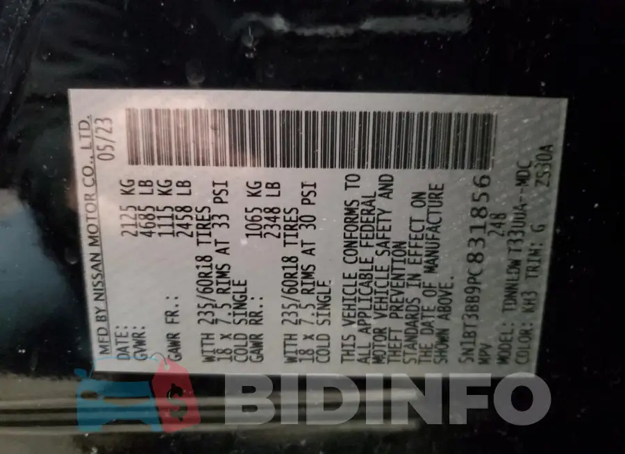 5N1BT3BB9PC831856 Photo# 14