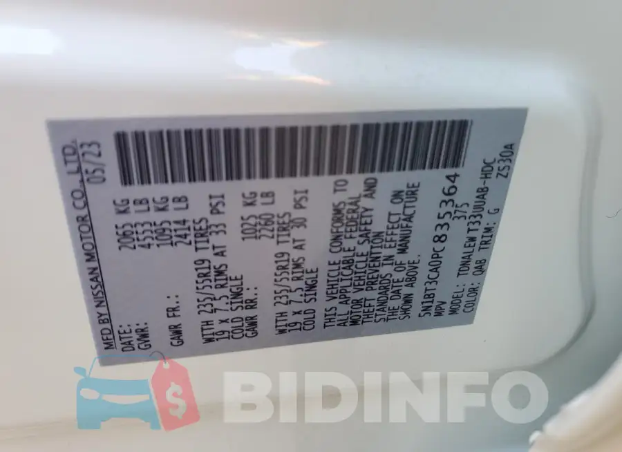 5N1BT3CA0PC835364 Photo# 13