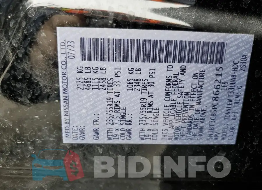 5N1BT3CB5PC866215 Photo# 13
