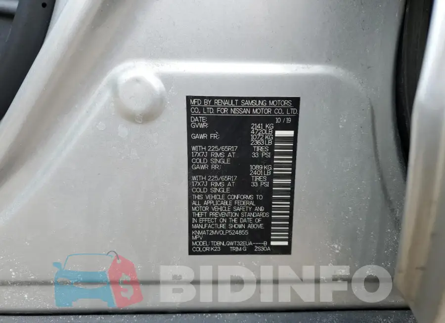 KNMAT2MV0LP524855 Photo# 13