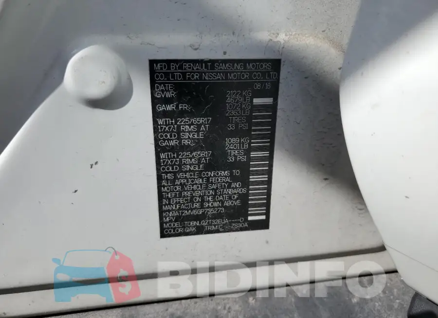 KNMAT2MV6GP735273 Photo# 13