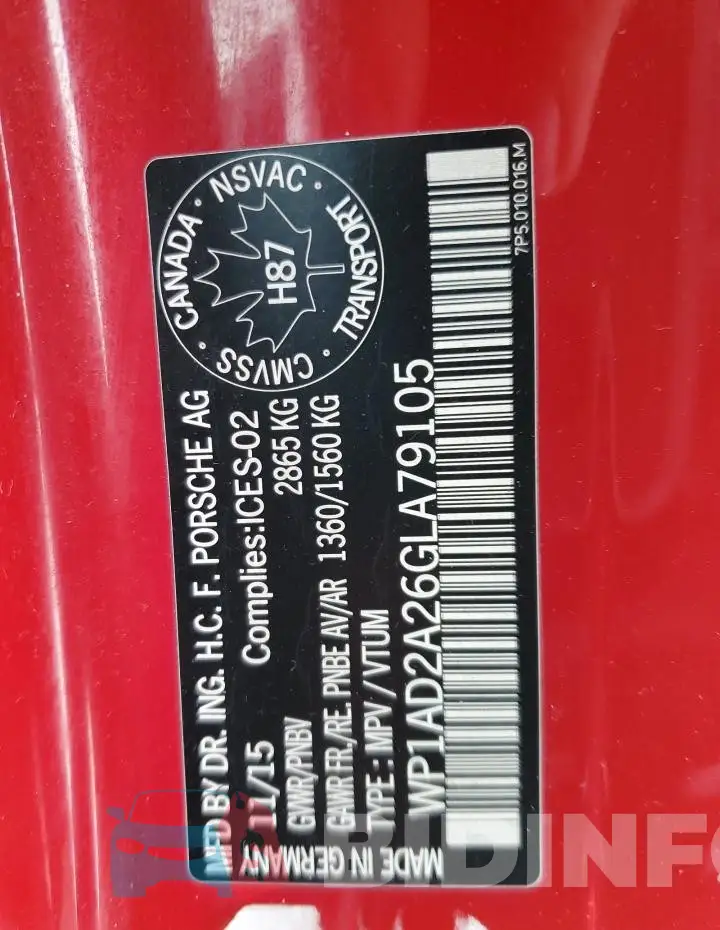 WP1AD2A26GLA79105 Photo# 14