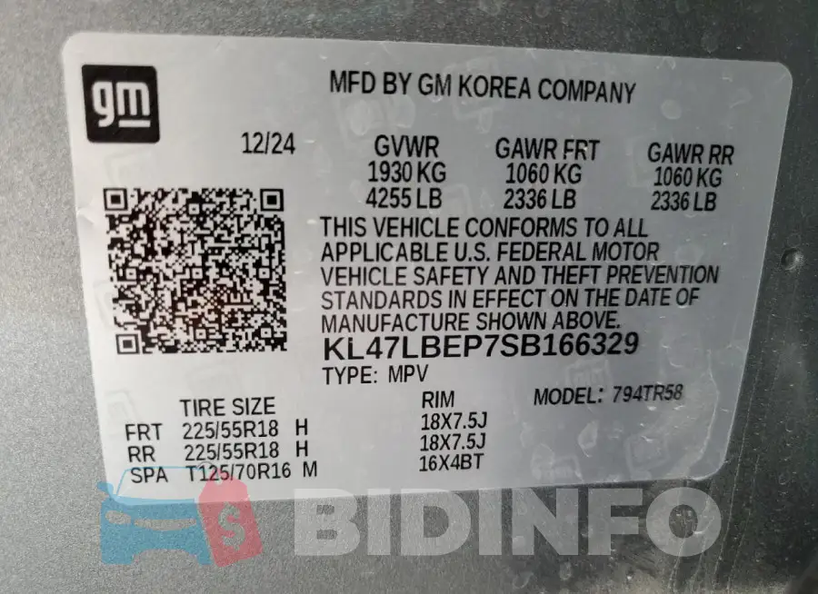 KL47LBEP7SB166329 Photo# 13