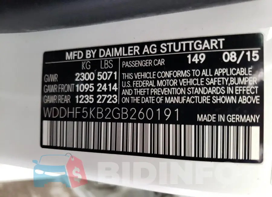 WDDHF5KB2GB260191 Photo# 12