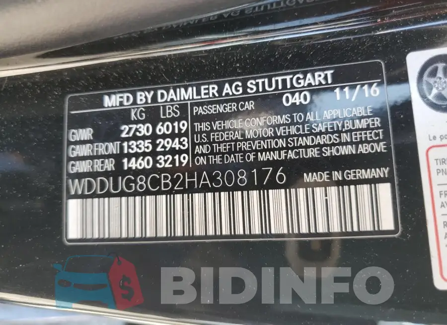 WDDUG8CB2HA308176 Photo# 13