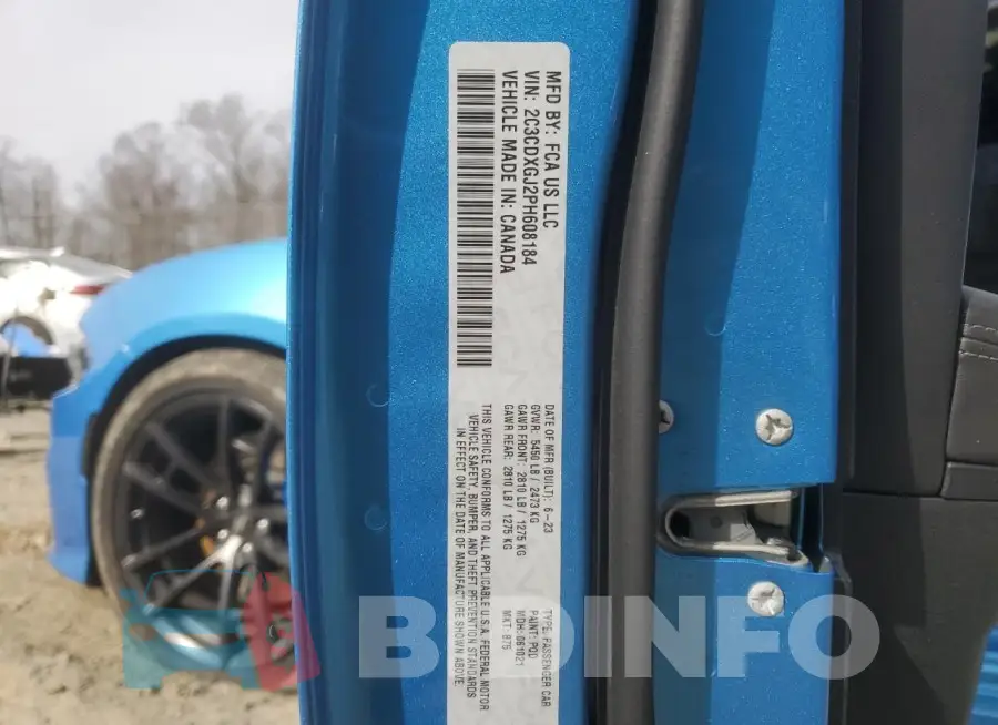 2C3CDXGJ2PH608184 Photo# 12