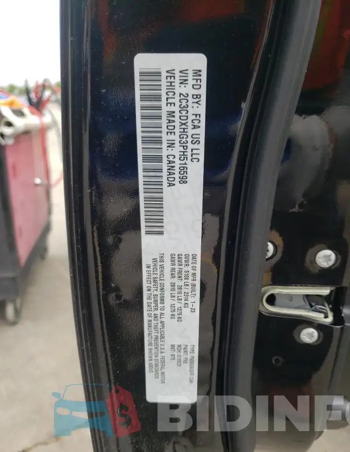 2C3CDXHG3PH516598 Photo# 13