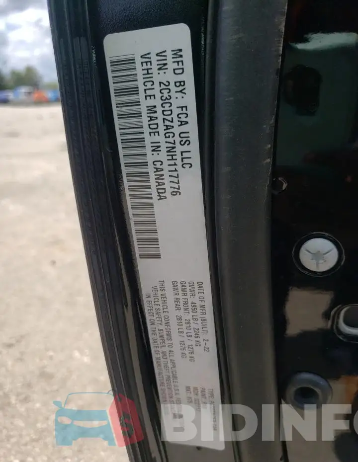 2C3CDZAG7NH117776 Photo# 13