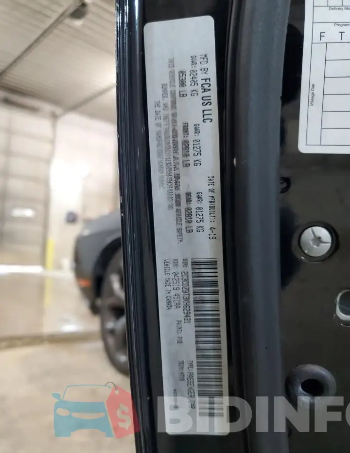 2C3CDZBT3KH629431 Photo# 12