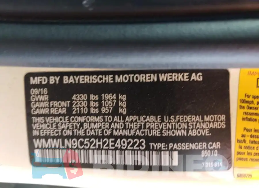 WMWLN9C52H2E49223 Photo# 12