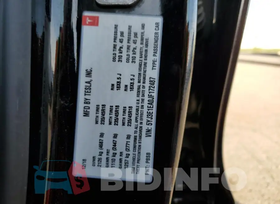 5YJ3E1EA0JF172487 Photo# 12