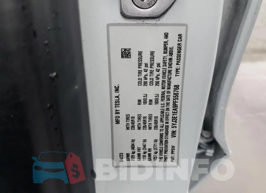 5YJ3E1EA9PF558768 Photo# 12