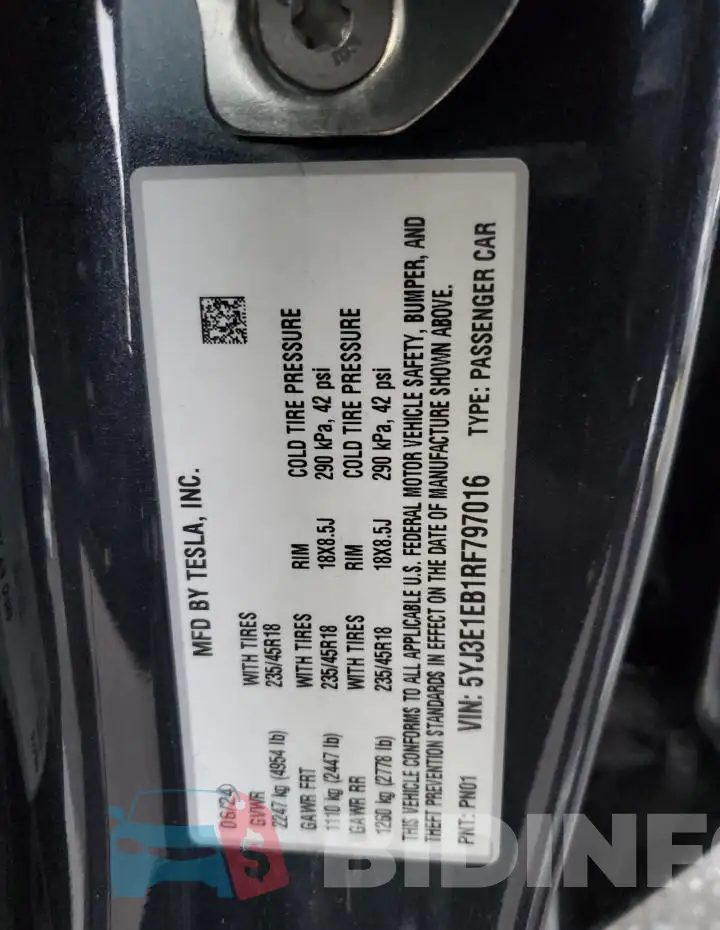 5YJ3E1EB1RF797016 Photo# 14
