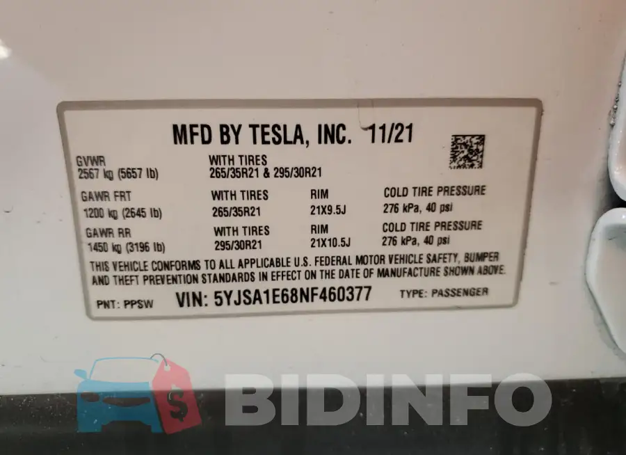5YJSA1E68NF460377 Photo# 12