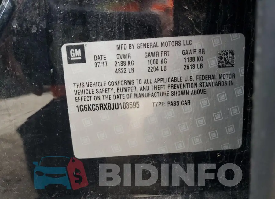 1G6KC5RX8JU103595 Photo# 12