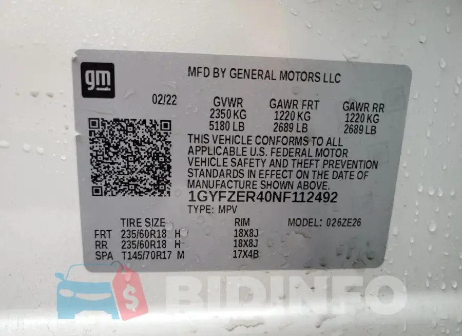 1GYFZER40NF112492 Photo# 13