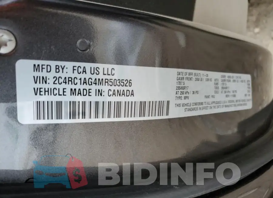 2C4RC1AG4MR503526 Photo# 13