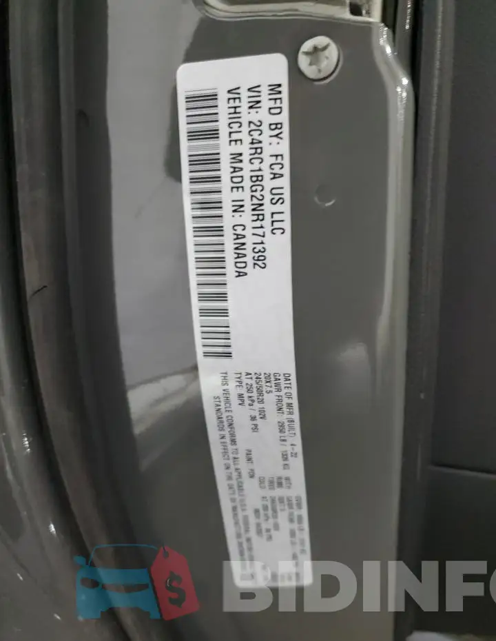 2C4RC1BG2NR171392 Photo# 13